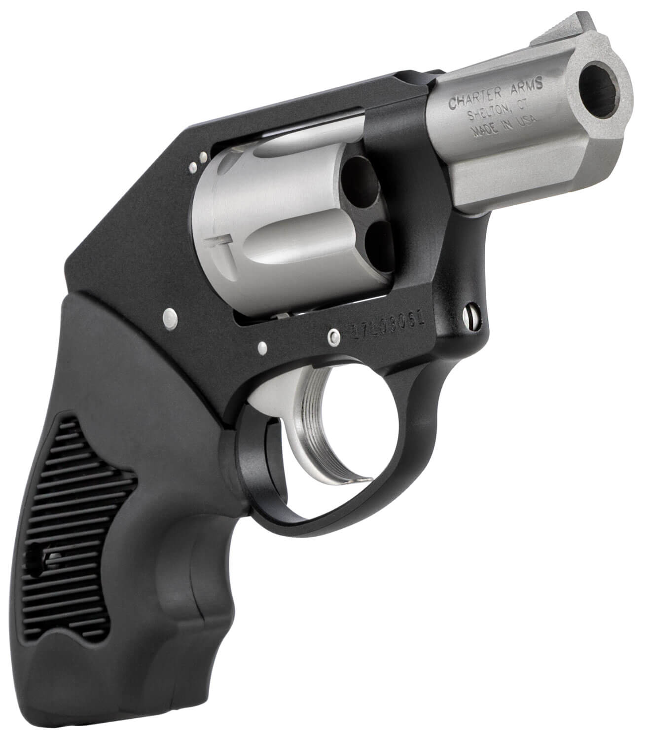 Charter Arms 53911 Off Duty Compact 38 Special 5 Shot 2" Matte Stainless Steel Barrel & Cylinder Black Aluminum Frame w/Black Finger Grooved Rubber Grip - Image 3