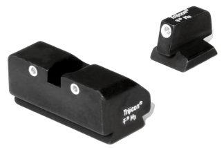 Trijicon 600188 Bright & Tough Night Sights- Desert Eagle Black | Green Tritium White Outline Front Sight Green Tritium White Outline Rear Sight