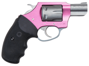 Charter Arms 52230 Pathfinder Lite Pink Lady Small 22 LR 8 Shot 2" Matte Stainless Steel Barrel & Cylinder Pink Aluminum Frame w/Black Finger Grooved Rubber Grip Exposed Hammer