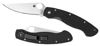 Spyderco C36GPE Military  4" Folding Modified Clip Point Plain CPM S30V Stainless Steel Blade/G10 Black Handle