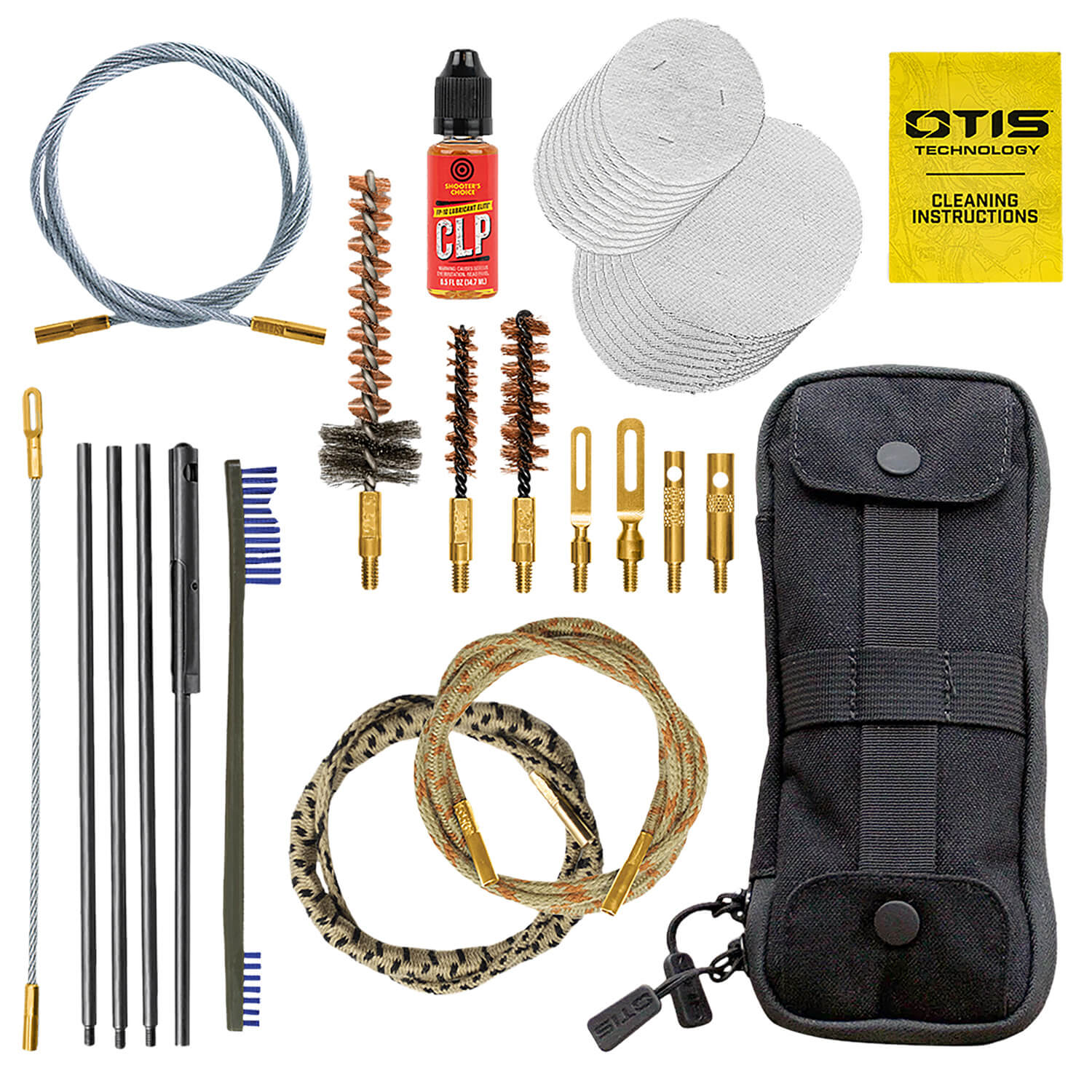Otis FG9015569 Defender Cleaning Kit Multi-Caliber Handgun/Rifle/13 Pieces Black Nylon Case - Image 2