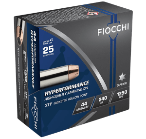 Fiocchi 44XTP25 Hyperformance 44RemMag 240gr Hornady XTP Hollow Point 25rd Box