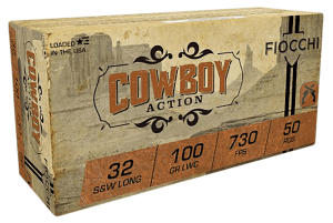 Fiocchi 32LA Cowboy Action 32S&WLong 100gr Lead Wadcutter 50rd Box