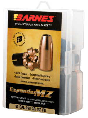 Barnes Bullets 30564 Expander MZ Muzzleloader 50 ExpanderMZ Hollow Point 250gr 15rd/Box