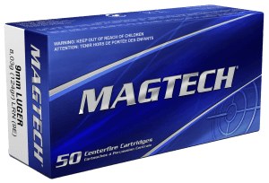 Magtech 9E Range/Training  9mm Luger 124 gr Lead Round Nose 50rd Box