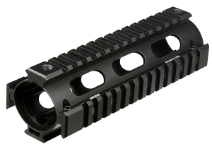 UTG Pro MTU001 Pro Quad Rail Handguard Drop-In Aluminum Black Anodized Hardcoat Picatinny Rail  For Carbine AR-15