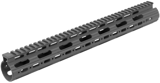 UTG Pro MTU019SS Pro Slim Rail Handguard Free-Floating 15" L Aluminum Material with Black Anodized Finish  KeyMod Slots & Picatinny Rail for AR-15