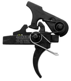 Geissele Automatics 05160 SSA-E  Two-Stage Curved Trigger with 2.90-3.80 lbs Draw Weight & Black Oxide Finish for AR-Platform
