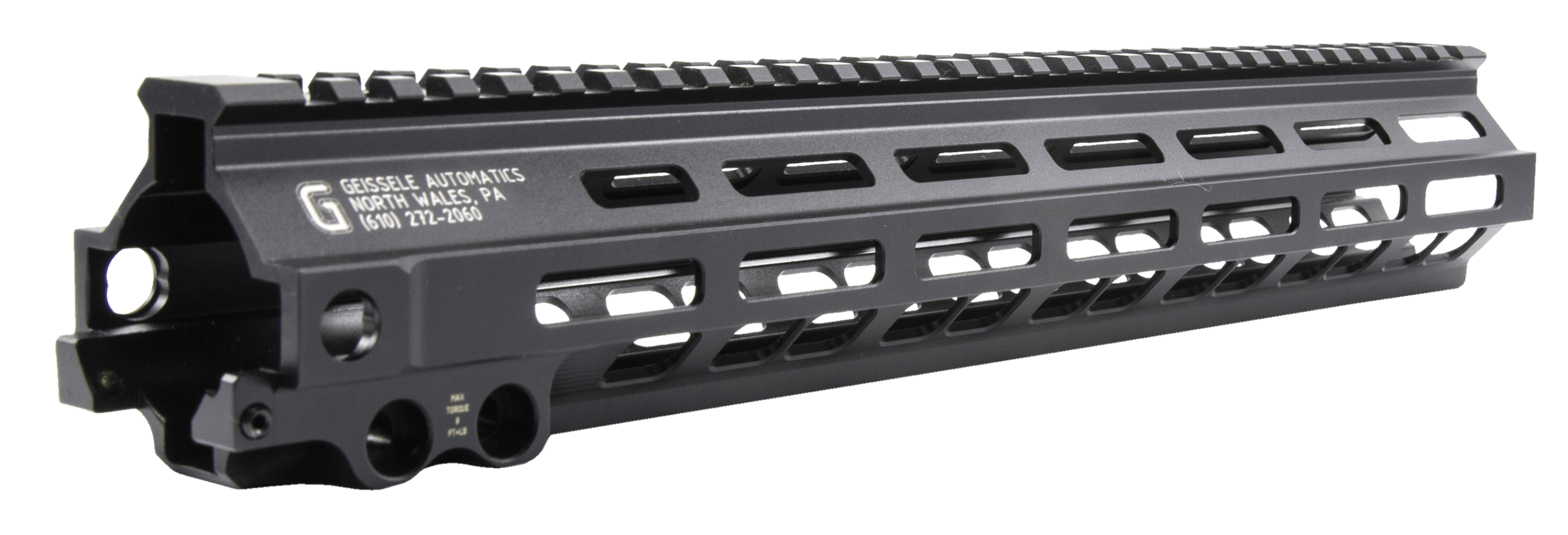 Geissele Automatics 05285B MK8 Super Modular Rail 13.50" M-LOK Style Made of 6061-T6 Aluminum with Black Anodized Finish for AR-Platform