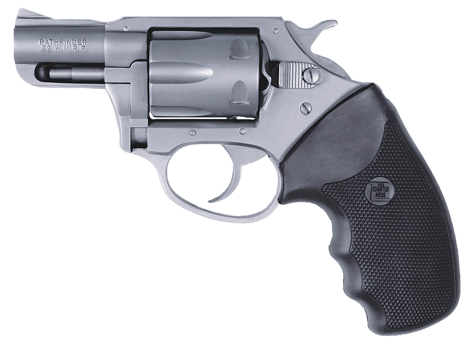 Charter Arms 72224 Pathfinder Small 22 LR 8 Shot 2" Stainless Steel Barrel & Cylinder Anodized Aluminum Frame w/Black Finger Grooved Rubber Grip Exposed Hammer - Image 2