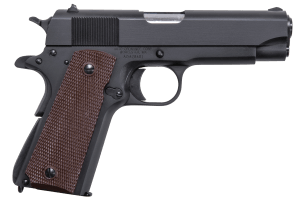 Auto-Ordnance 1911BKOC 1911 A1 Commander 45 ACP 7+1  4.25" Stainless Steel Barrel  Matte Black Serrated  Carbon Steel Slide & Frame w/Beavertail  Brown Checkered Polymer Grip  Firing Pin/Grip/Manual Safety