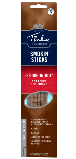 Tinks W6106 Smokin Stick  Deer Attractant Doe In Estrus Scent 6 Per Pkg