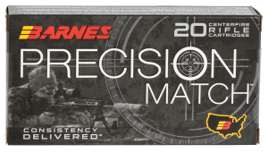 Barnes Bullets 30166 Precision Match  6.5Creedmoor 140gr Open Tip Match Boat Tail 20rd Box