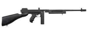 Thompson T1C 1927A-1 Commando Carbine 45 ACP Caliber with 16.50" Barrel 20+1 Capacity (Stick) Black Parkerized Metal Finish American Walnut Stock Right Hand Includes Black Nylon Sling