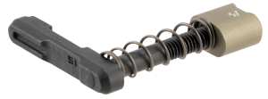 Strike Industries ARSMCFDE Magazine Catch  made of Black Steel with Flat Dark Earth 6061-T6 Aluminum Release Button for AR-Platform