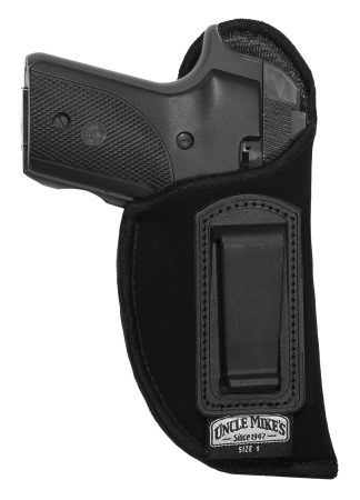 Uncle Mike's 89362 Inside The Pants Holster IWB Size 36 Black Suede Like Belt Clip Fits Sm Frame 5rd Revolver w/Hammer Spur Fits 2" Barrel Left Hand