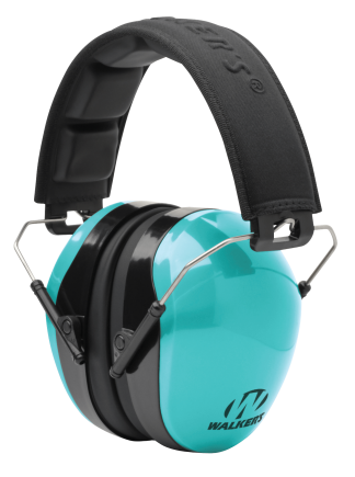 Walker's GWPDCPMLTL Advanced Protection Passive Muff 26 dB Over the Head Aqua Blue/Black Polymer
