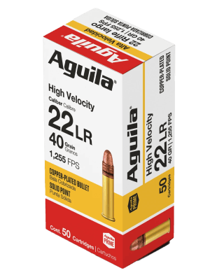 Aguila 1B220328 Super Extra Rimfire 22LR 40gr Copper Plated Solid Point 50rd Box