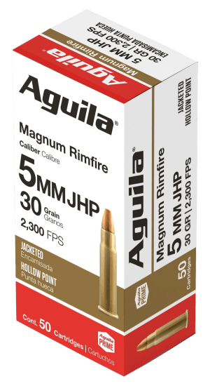 Aguila 1B222405 Target & Range Rimfire 5mm Rem Mag 30gr Semi Jacketed Hollow Point 50rd Box