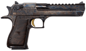Magnum Research DE357CH Desert Eagle Mark XIX 357 Mag 9+1  6" Color Case Hardened Carbon Steel w/Picatinny Rail Barrel  Clear Cerakote Color Case Hardened Serrated Carbon Steel Slide & Frame w/Beavertail  Walnut w/Engraved Desert Eagle Logo Grip  Ambidext