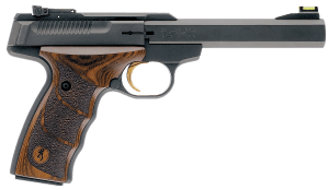Browning 051428490 Buck Mark Plus UDX *CA Compliant 22 LR 10+1 5.50" Matte Black Slab Side Barrel Matte Black Serrated Slide & Aluminum Frame Finger Groove Laminate Grip