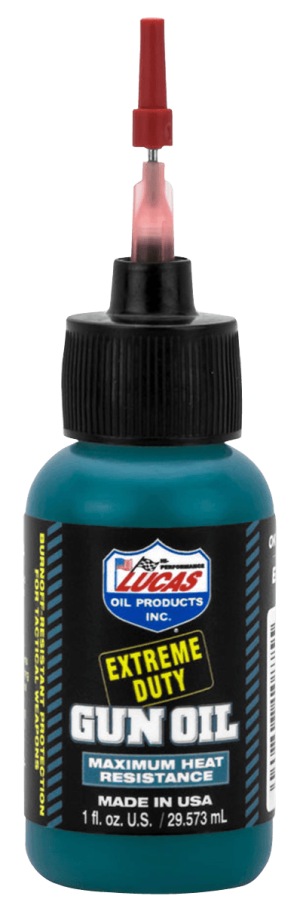 Lucas Oil 10875 Extreme Duty Gun Oil Against Heat Friction Wear 1 oz Squeeze Bottle