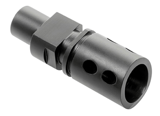 CMMG 57DA5BE Flash Hider  Black Steel with M12x1 LH Threads for 5.7x28mm FN PS90