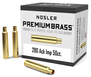 Nosler 10175 Premium Brass Unprimed Cases 280 Ackley Improved Rifle Brass/ 50rd Box