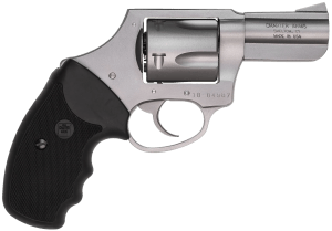 Charter Arms 74421 Bulldog Large 44 Special 5 Shot 2.50" Matte Stainless Steel Barrel Cylinder & Frame w/Black Finger Grooved Rubber Grip