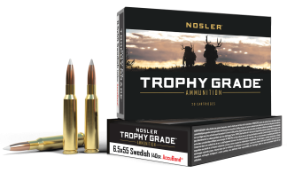 Nosler 60022 Trophy Grade  6.5x55 Swedish 140 gr Nosler AccuBond 20rd Box