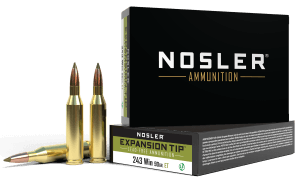 Nosler 40030 E-Tip Lead Free 243 Win 90 gr E Tip Lead Free 20rd Box