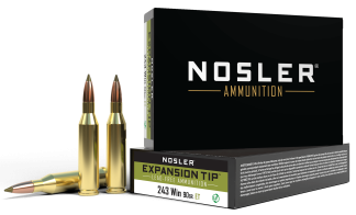 Nosler 40030 E-Tip Lead Free 243 Win 90 gr E Tip Lead Free 20rd Box