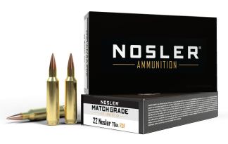 Nosler 60124 Match Grade RDF 22 Nosler 70 gr RDF Hollow Point Boat Tail 20rd Box