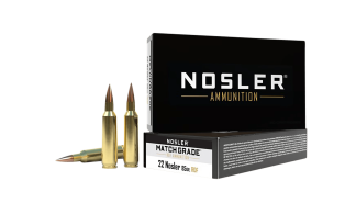 Nosler 60162 Match Grade RDF 22 Nosler 85 gr RDF Hollow Point Boat Tail 20rd Box