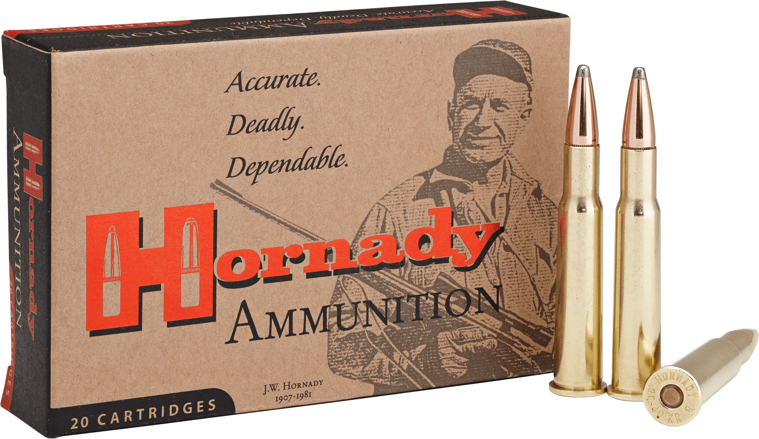 Hornady 81202 Custom 30-40Krag 180gr Spire Point 20rd Box