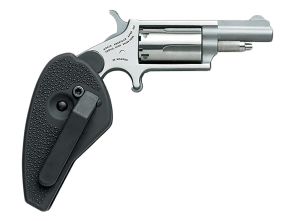 North American Arms 22MHG Mini-Revolver  22 WMR 5 rd 1.63" Barrel  Overall Stainless Steel Finish  Black Synthetic Holster Grip