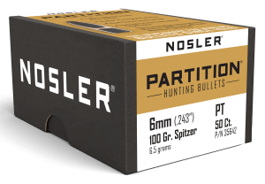 Nosler 35642 Partition 6mm .243 100 gr Spitzer/ 50rd Box