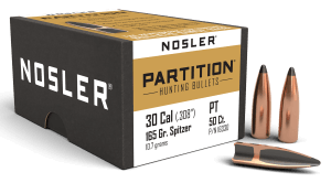 Nosler 16330 Partition 30 Cal .308 165 gr Spitzer/ 50rd Box