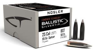 Nosler 51050 Ballistic Silvertip 25 Cal .257 115 gr Spitzer Point/ 50rd Box