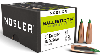 Nosler 30165 Ballistic Tip 30 Cal .308 165 gr Spitzer/ 50rd Box