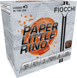Fiocchi 12FPTX8 Paper Little Rino Extrema 12Gauge 2.75" 1oz 8Shot 25rd Box