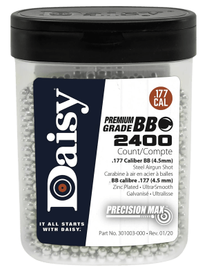 Daisy 980024446 PrecisionMax Premium 177 Zinc-Plated Steel 2400/Bottle