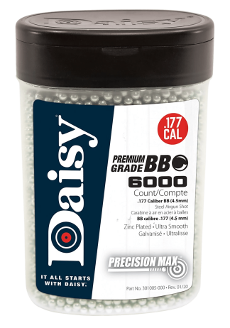 Daisy 980060444 PrecisionMax Premium 177 Zinc-Plated Steel 6000/Bottle