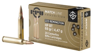 PPU PPM2231 Match  223 Rem 69 gr Hollow Point Boat Tail 20rd Box