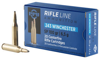 PPU PP2432 Standard Rifle  243 Win 100 gr Soft Point 20rd Box