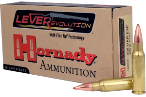 Hornady 82240 LEVERevolution 338MarlinExpress 200gr Flex Tip eXpanding 20rd Box