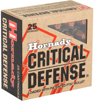 Hornady 90250 Critical Defense 9mmLuger 115gr Hornady Flex Tip eXpanding 25rd Box