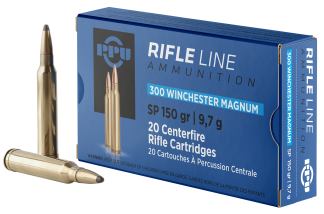 PPU PP3001 Standard Rifle  300 Win Mag 150 gr Soft Point 20rd Box