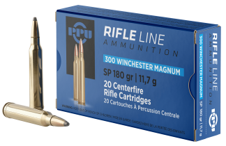 PPU PP3003 Standard Rifle  300 Win Mag 180 gr Soft Point 20rd Box