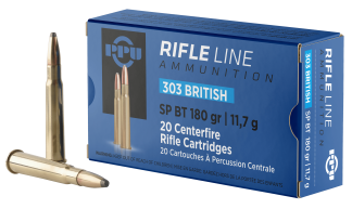 PPU PP303S2 Standard Rifle  303 British 180 gr Soft Point Boat Tail 20rd Box